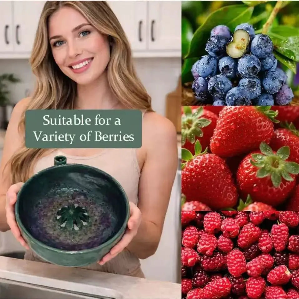 Automatic Rotating Berry Bowl, Ceramic Fruit and Vegetable Washer with Draining Function, Efficient Cleaning Tool for Kitchen Use, Spinner Bowl
