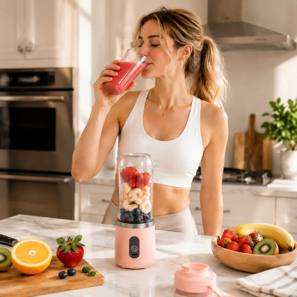 Ultimate Portable Blender! USB Rechargeable & Compact for Smoothies On-The-Go - Perfect Travel, Back to School & Gym! Leak Proof Design, Makes Shakes & Baby Food in Seconds Cup Juicer Rechargeable Mini Blender Vegetable
