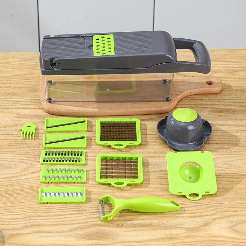 Steel 16 in 1 Vegetable Fruit/Vegetable Slicer Professional Multifunctional Kitchen Slicer Stainless Vegetable Chopper Boujee Kitchen Gadgets Food Prep Tool