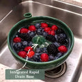 Automatic Rotating Berry Bowl, Ceramic Fruit and Vegetable Washer with Draining Function, Efficient Cleaning Tool for Kitchen Use, Spinner Bowl