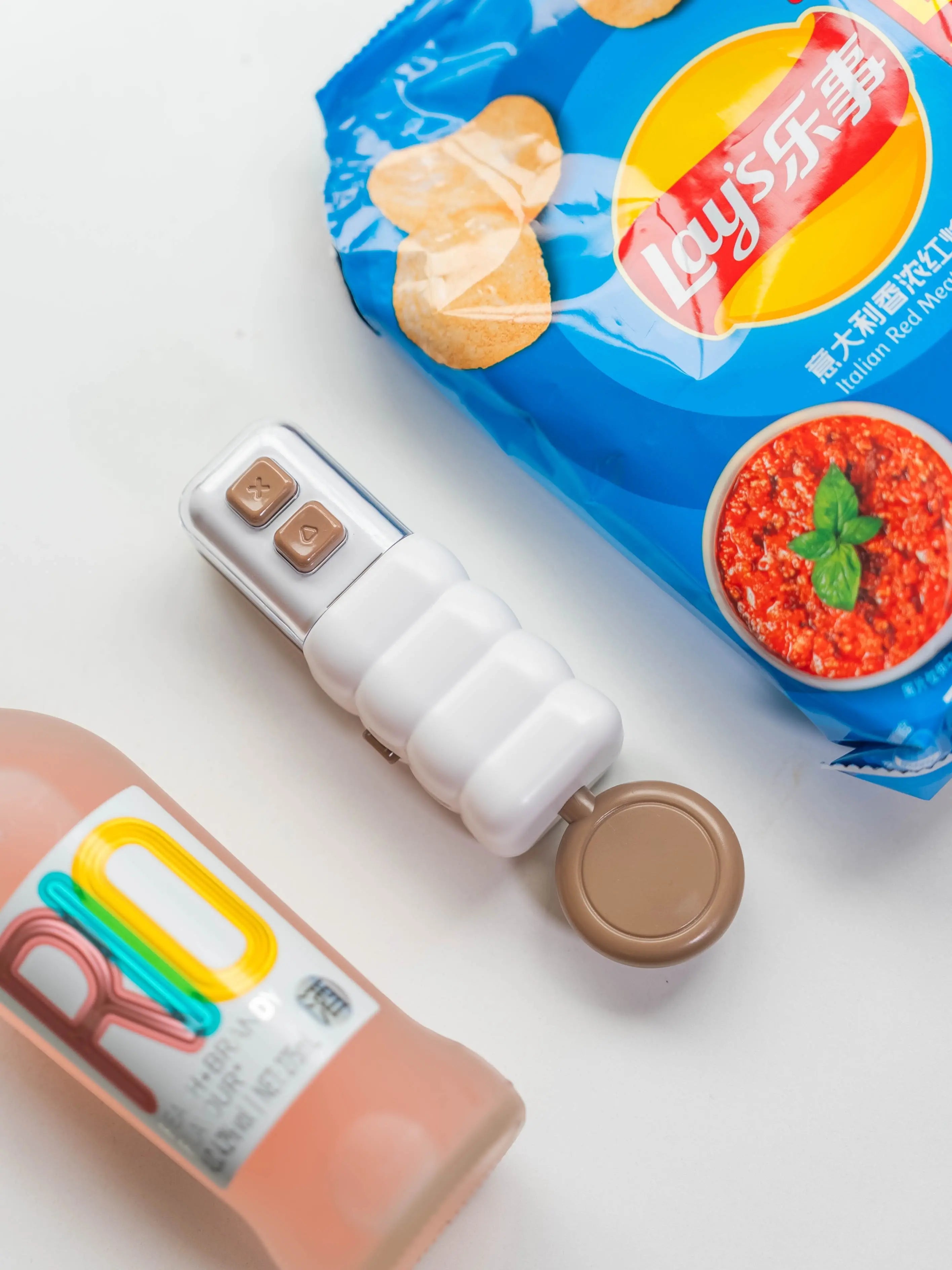 3-In-1 Compact Mini Sealing Cutter - Portable USB Charging Heat Sealer for Seals Bags, Handheld Food Storage Plastic Sealer, Bottle Opener for Home Supplies, Picnics