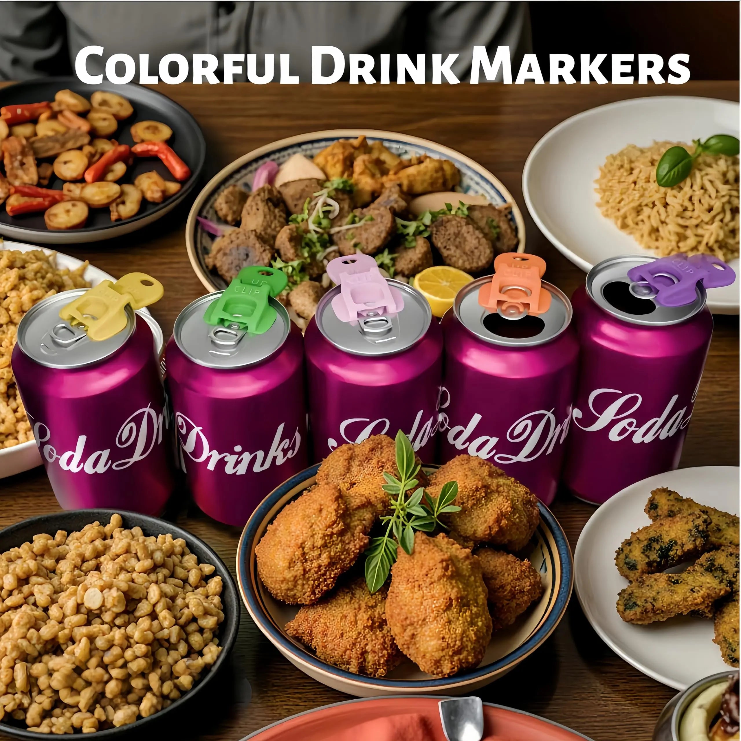 6PCS Colorful Can Tab Openers & Leak-Proof Drink Covers – One-Hand Soda Can Opener and Reusable Protector Caps for Coke, Beer, Soda, and Aluminum Cans for Parties, BBQ, Camping & Travel(New Model)