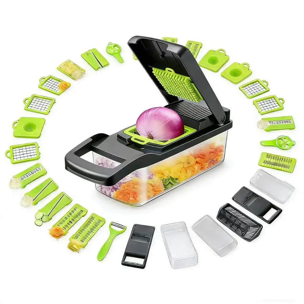 Steel 16 in 1 Vegetable Fruit/Vegetable Slicer Professional Multifunctional Kitchen Slicer Stainless Vegetable Chopper Boujee Kitchen Gadgets Food Prep Tool