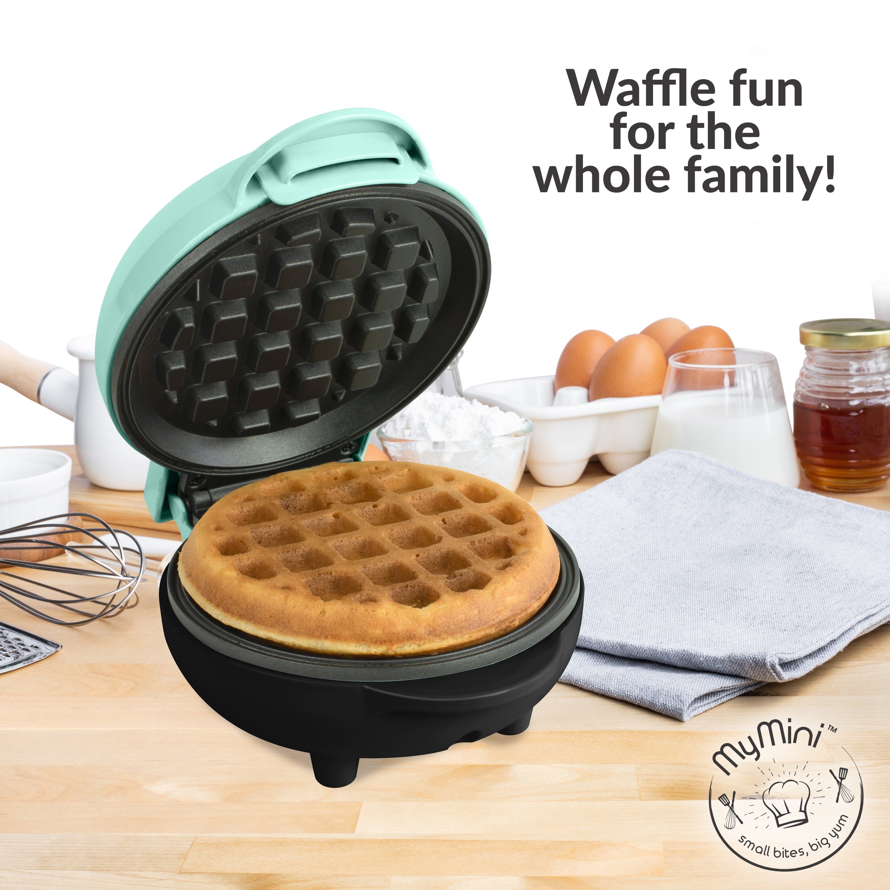 Waffle Maker, Teal