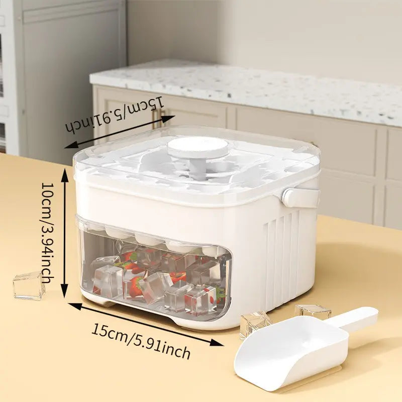 50-Cube Extra-Large Push-Button Ice Maker with Ice Scoop and Ice Storage Bin—Features Easy-To-Remove Quick-Release Ice Trays for Convenient Ice Retrieval, a Must-Have for Any Kitchen, Ice Cubes Maker