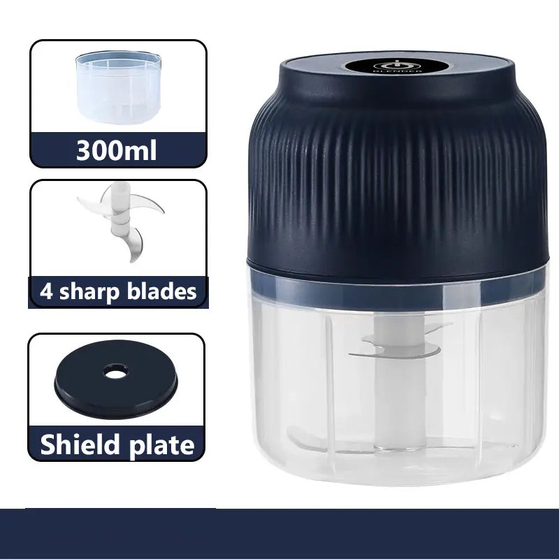 Electric Food Processor Vegetable Chopper, Mini USB Charging Wireless Onion Cutter for Veggies, Ginger, Fruits, Nuts, Herbs, Etc