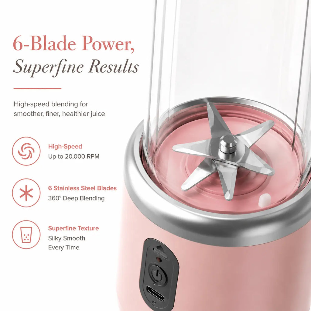 Ultimate Portable Blender! USB Rechargeable & Compact for Smoothies On-The-Go - Perfect Travel, Back to School & Gym! Leak Proof Design, Makes Shakes & Baby Food in Seconds Cup Juicer Rechargeable Mini Blender Vegetable