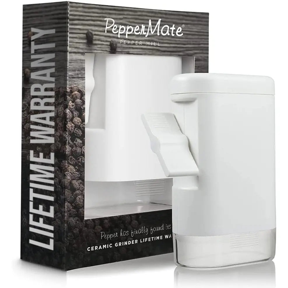 The Famous & Best Pepper Grinder with Lifetime Warranty. the Peppermate Manual Pepper Mill Ceramic Grinder for Pepper, Salt and Seasonings.