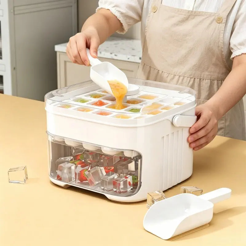 50-Cube Extra-Large Push-Button Ice Maker with Ice Scoop and Ice Storage Bin—Features Easy-To-Remove Quick-Release Ice Trays for Convenient Ice Retrieval, a Must-Have for Any Kitchen, Ice Cubes Maker