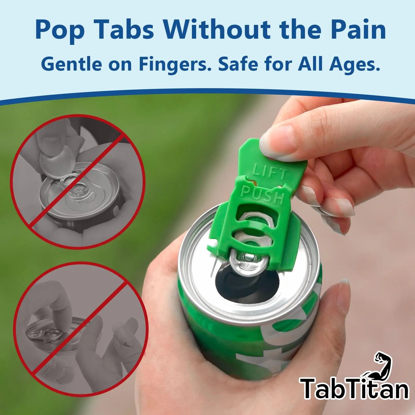 6PCS Colorful Can Tab Openers & Leak-Proof Drink Covers – One-Hand Soda Can Opener and Reusable Protector Caps for Coke, Beer, Soda, and Aluminum Cans for Parties, BBQ, Camping & Travel(New Model)