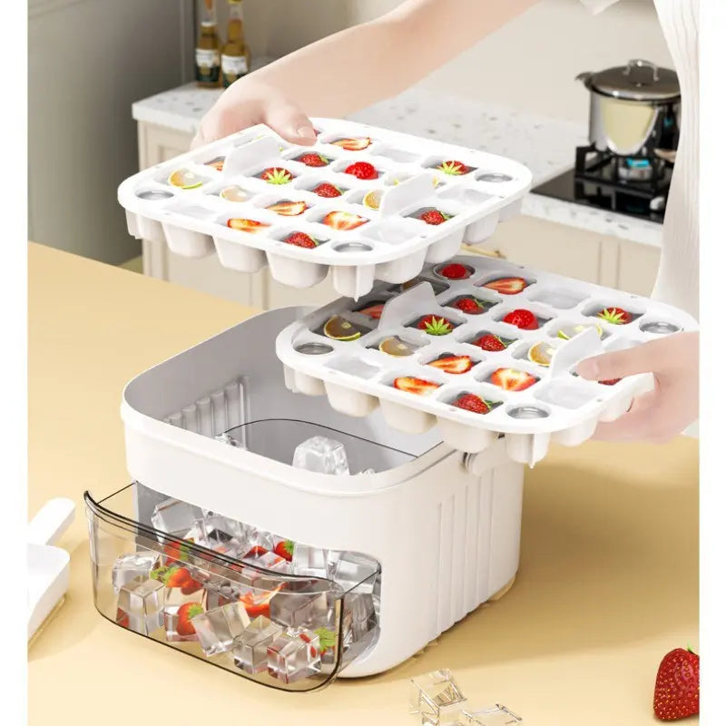 50-Cube Extra-Large Push-Button Ice Maker with Ice Scoop and Ice Storage Bin—Features Easy-To-Remove Quick-Release Ice Trays for Convenient Ice Retrieval, a Must-Have for Any Kitchen, Ice Cubes Maker